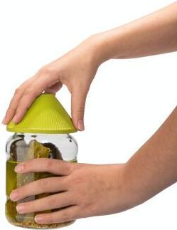 Image du produit De Beer Innovations Ouvre-bouteille universel Ouvre-boîte et ouvre-verre Rapid Gripper Jaune (Ouvre-bouteille à couvercle en plastique)
