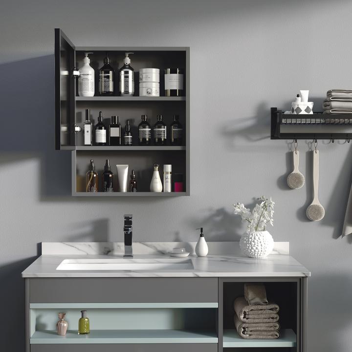 Immagine prodotto Kleankin Armadio a specchio con un'anta e uno scomparto extra (46 x 13,5 x 58 cm)