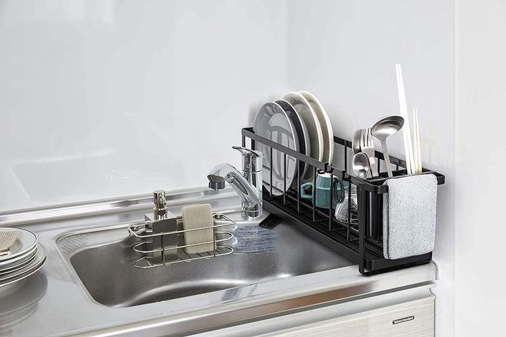 Actual product image Yamazaki Dish drainer rack, black