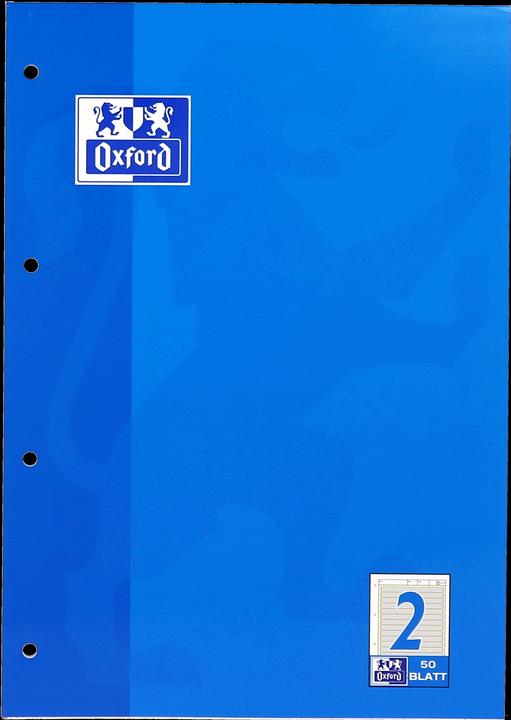 Actual product image Oxford Worksheet pad, A4, ruling 2 (A4, Lined, Hardcover)