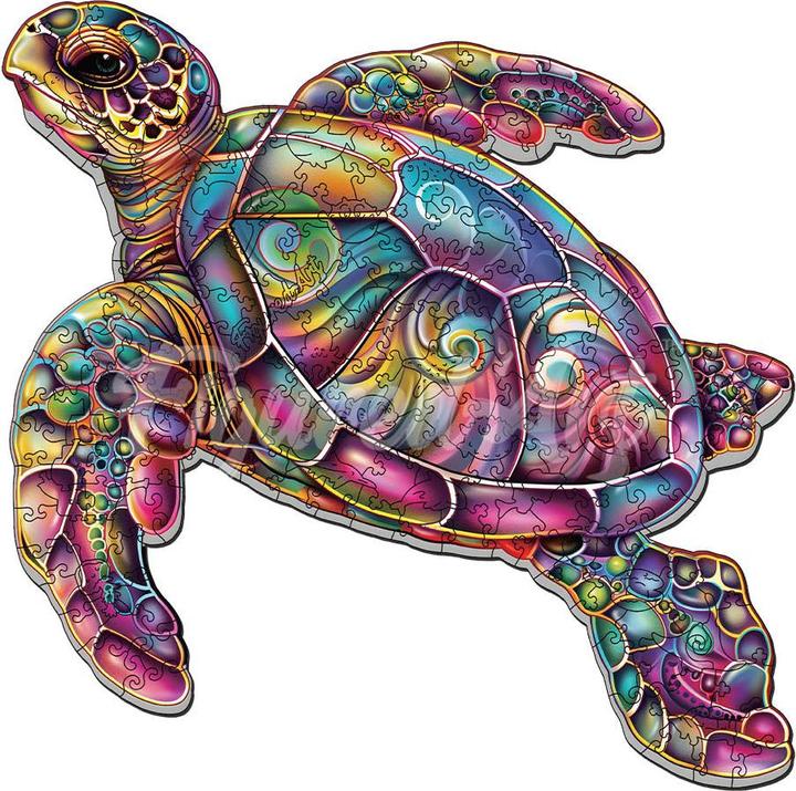 Image du produit Figured'Art Puzzle en Bois Adulte - Tortue de mer (200 pièces)