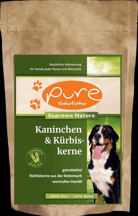 Produktbild Pure Naturfutter PURE Kaninchen & Kürbiskerne - single Protein & getreidefrei (Adult, Junior, Senior, 1 Stk., 400 g)