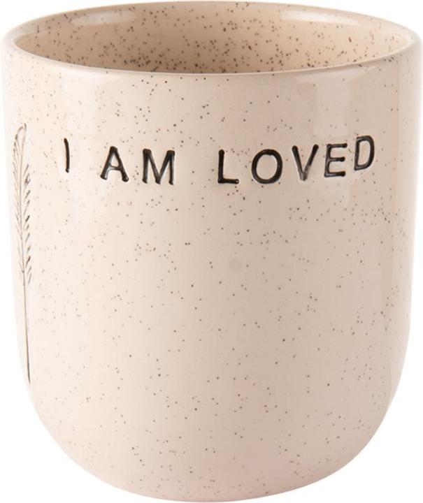 Feeling Good Inside Coffee mug I am loved cream 8.5 cm (1 x)