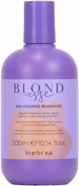 Actual product image Inebrya ONDESSE No-Orange Shampoo (light chestnut. dyed or lightened hair) - Anti-orange reflection (300 ml, Liquid shampoo)