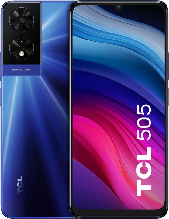 Produktbild TCL 505 6Gb 256Gb 6,75" Dual Sim (256 GB, Ocean Blue, 6.75", 50 Mpx, 4G)