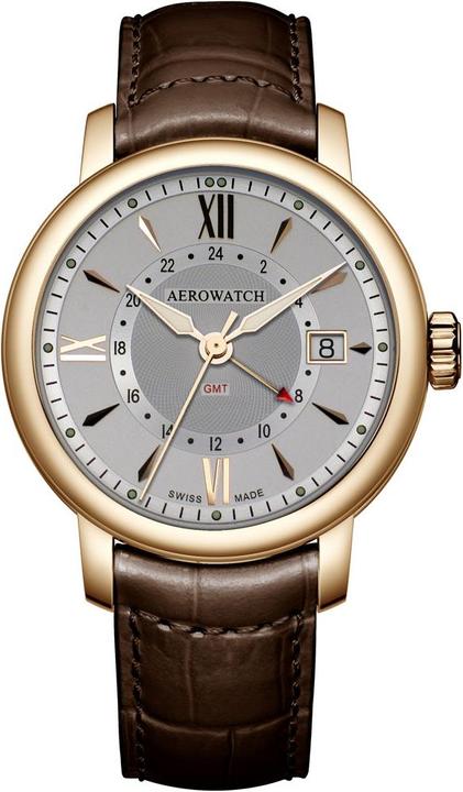 Aerowatch Renaissance GMT (Montre analogique, Swiss Made, 40 mm)