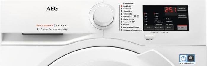 Actual product image AEG L6FBG51470 - White (7 kg, Left)