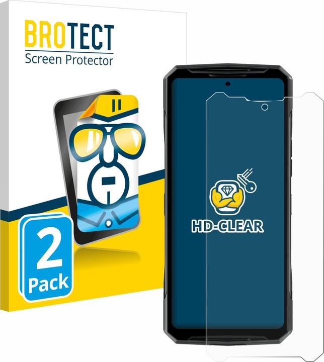 Actual product image BROTECT Screen Protector Clear (2 Piece, Doogee N10)