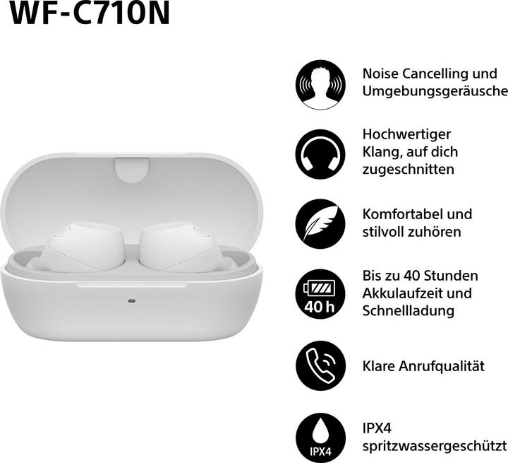 Image du produit Sony WF-C710N (NC, 8.50 h, Sans fil)