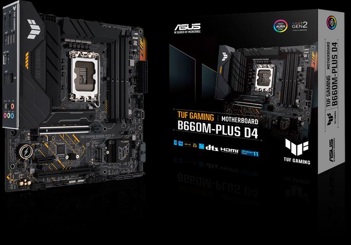 Produktbild ASUS TUF GAMING B660M-PLUS D4 (LGA 1700, Intel B660, mATX)