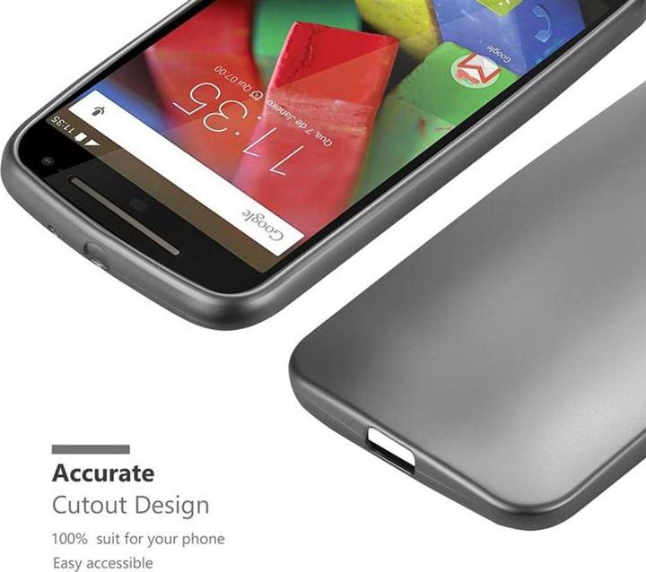 Actual product image Cadorabo TPU Matt Metallic Cover (Motorola Moto G2 (2nd Gen))