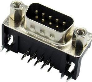 Produktbild RND Electronics D-Sub-Stecker, Pole 9, 90° / Leiterplatten-Lötanschluss THT
