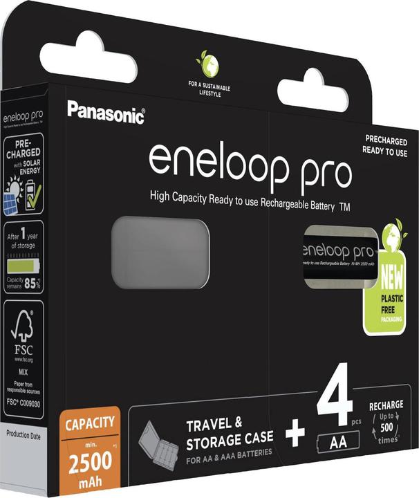 Produktbild Panasonic eneloop pro HR06 Box Mignon (4 Stk., AA, 2500 mAh)