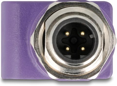 Actual product image Delock M12 adapter D-coded 4 pin plug to RJ45 socket Ca