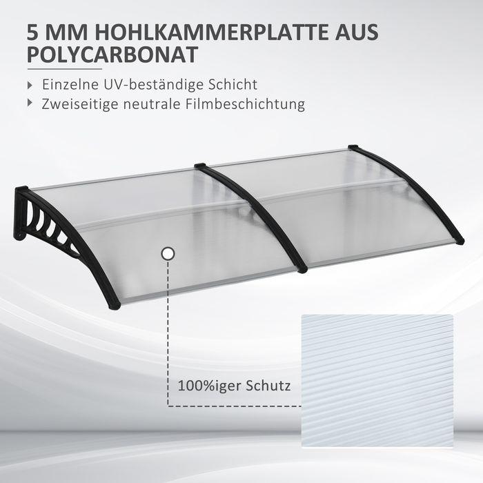 Image du produit Swisshandel24 Pultvordach Vordach ideal für Haustür 200x96x27 cm Überdachung