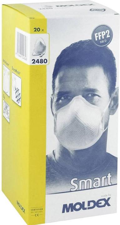 Actual product image Moldex Smart 248001 Fine dust mask without valve FFP2 D 20 pcs. DIN EN 149:2001, DIN EN 149:2009. (FFP2, 20 x)