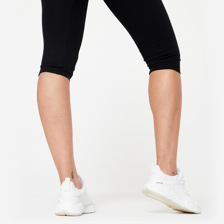 Immagine prodotto Domyos 3/4 Leggings Damen Slim - schwarz (W30/L31)