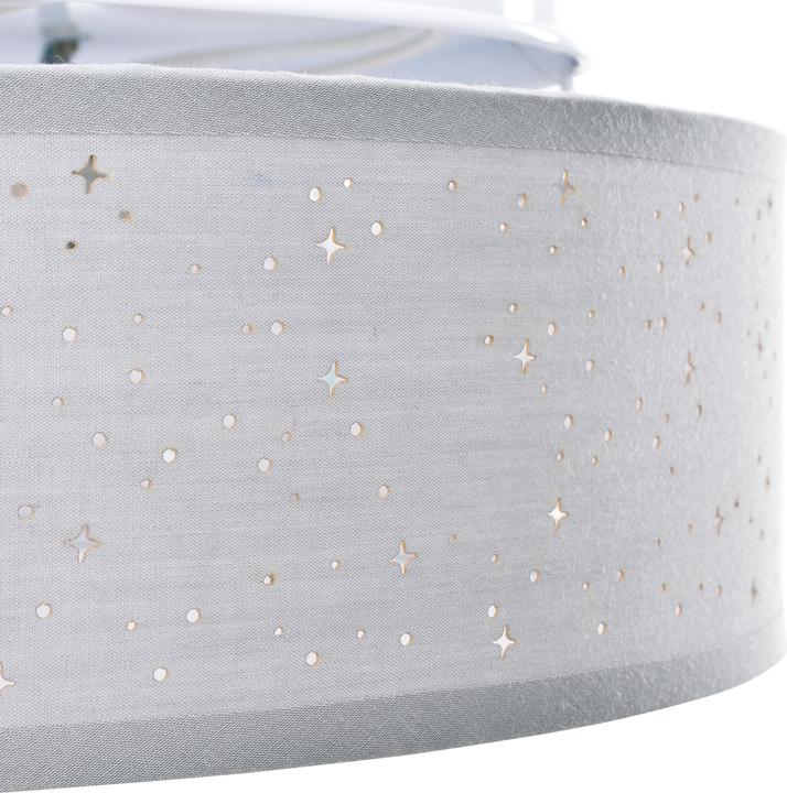 Actual product image VidaXL Ceiling light with star-shaped lampshade grey Ø 30 cm fabric E27 (E27)