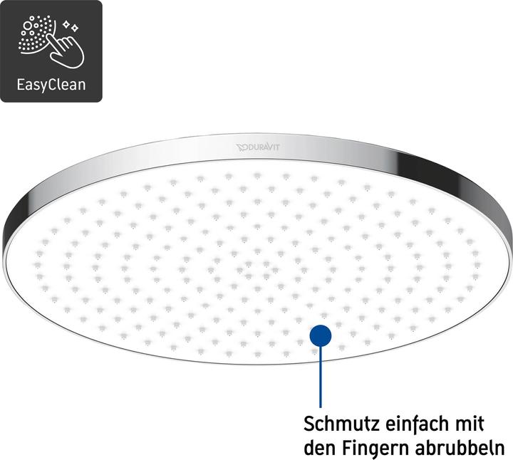 Actual product image Duravit Overhead shower 1 jet, 230 chrome / white (1 Beam types, 24 l/min)