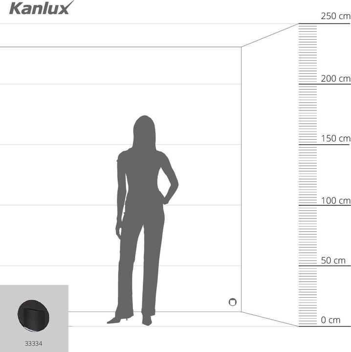 Produktbild Kanlux LED Wandeinbauleuchte ERINUS Schwarz 33334 (15 lm)