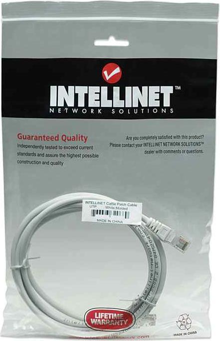 Produktbild Intracom Intellinet 5m Cat5e Network Cable U / UTP (UTP) White (U/UTP, CAT5e, 5 m)