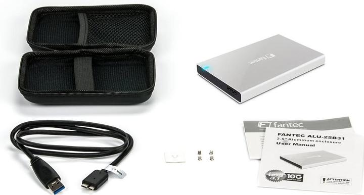 Actual product image Fantec ALU-25B31 SILVER (2.5")