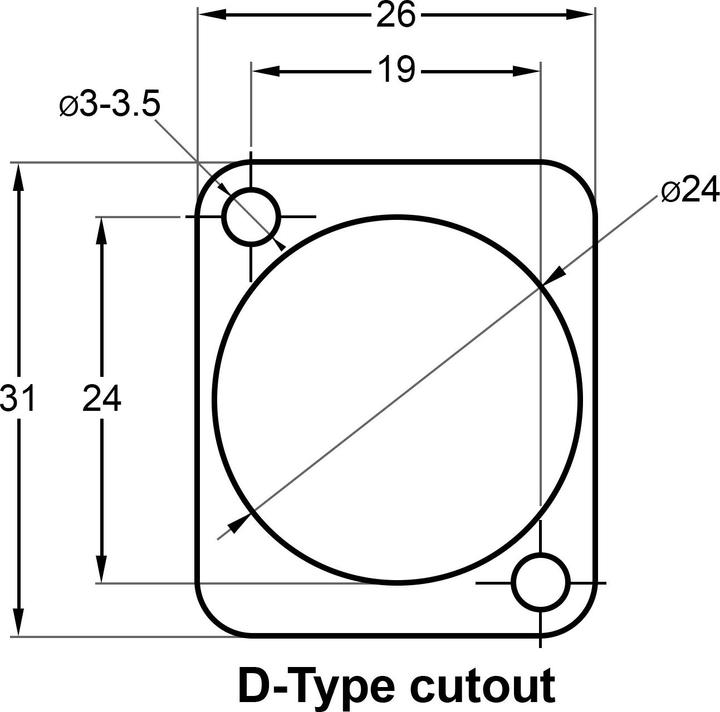 Produktbild Exsys 19" Rackblende 1HE, 12x D-Typ (XLR), mit Kabelfangbügel (Zubehör)