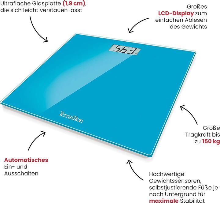 Produktbild Terraillon TX1500 Quadratisch Elektronische Personenwaage (150 kg)
