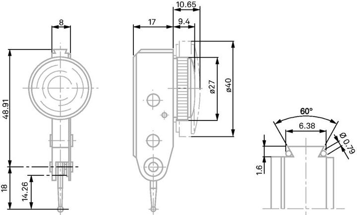 Immagine prodotto Tesa Calibro a leva P-LINE 215G / ±0,6 mm / 01810405