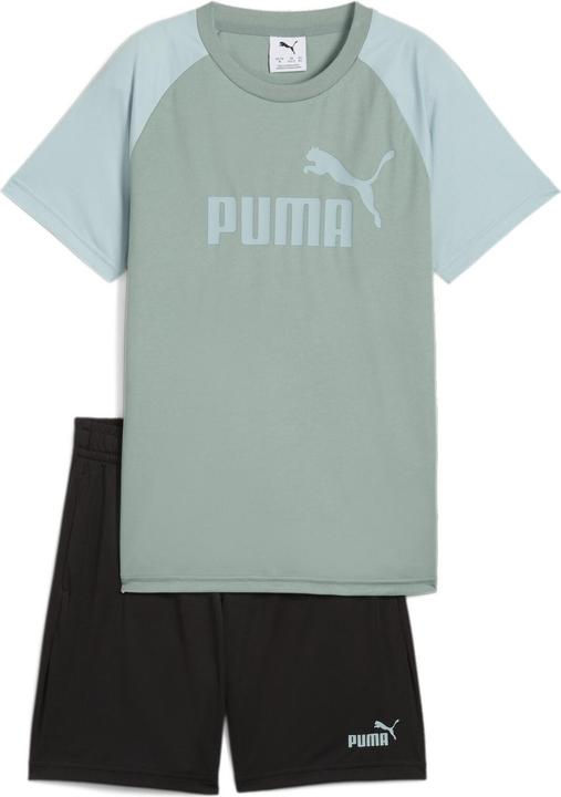 Puma ESS No.1 Logo Poly Tee and Shorts Set B