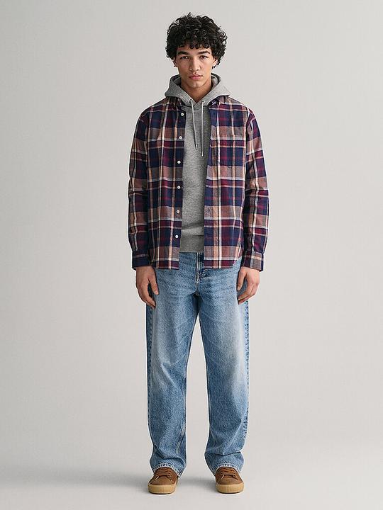 Produktbild GANT Check Shirt Long Sleeve Plumped Red (L)