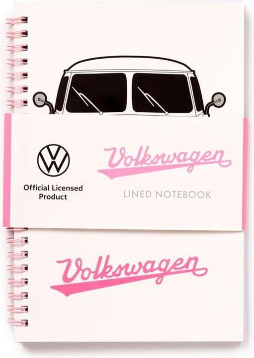 Image du produit Puckator Volkswagen VW T1 Bulli Summer Love carnet de notes ligné A5 avec reliure à spirale (A5, À rayures, Couverture rigide)