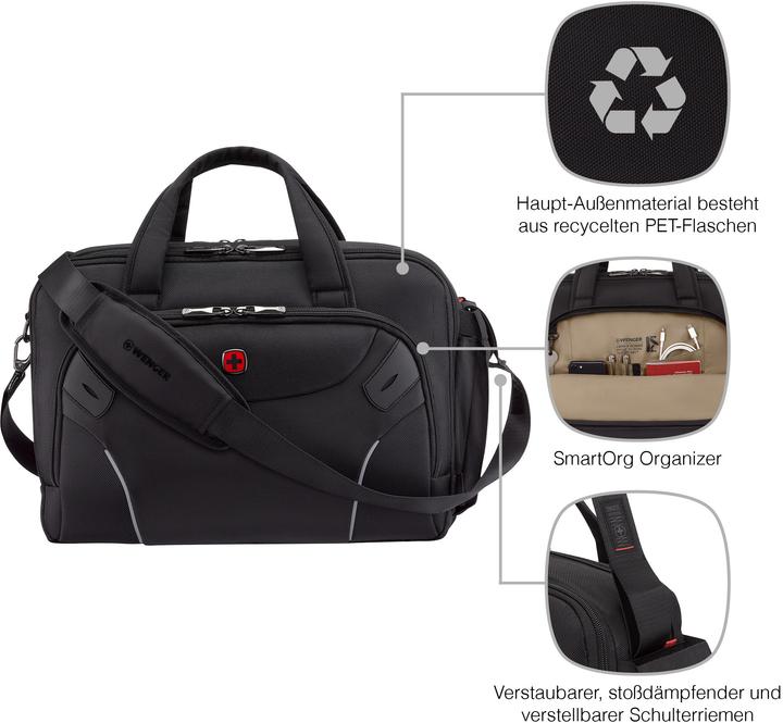 Actual product image Wenger Cosmic Brief 14 - 16" Laptop-Tasche mit Tablet-Fach - schwarz (16")