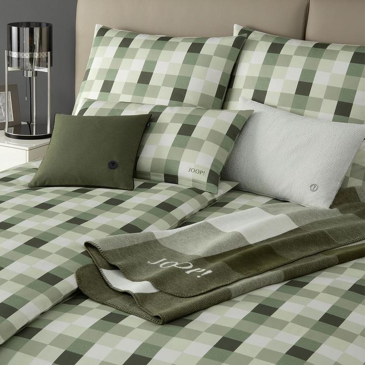 Actual product image Joop! Living JOOP Mako-Satin Bettwäsche Mesh sage (Bedding set, 160x210 cm + 65x100 cm)