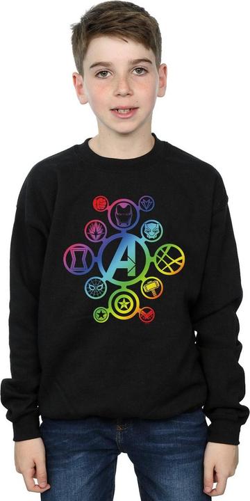 Actual product image Boys Avengers Infinity War Rainbow Icons Sweatshirt (140, 146)