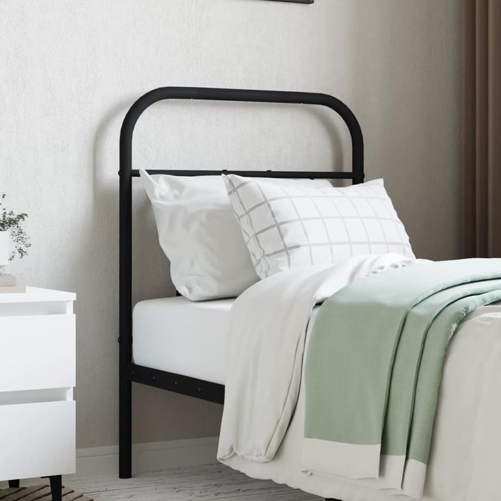 Immagine prodotto VidaXL Kopfteil Metall Schwarz 75 cm, Farbe: Schwarz, Material (80 x 3 x 100 cm)