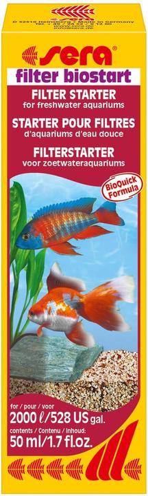Immagine prodotto Sera Filtro per la cura dell'acqua biostart, 50 ml (Cura dell'acqua dell'acquario)