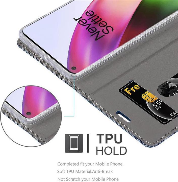Produktbild Cadorabo Book Jeans Optik Cover (Oneplus 8)