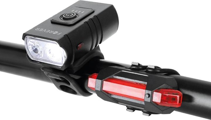 Actual product image Forever BLG-200 Bicycle and Scooter Active Light Kit with Built-in Battery Universal Frame Holder (400 lm, 15 lm)