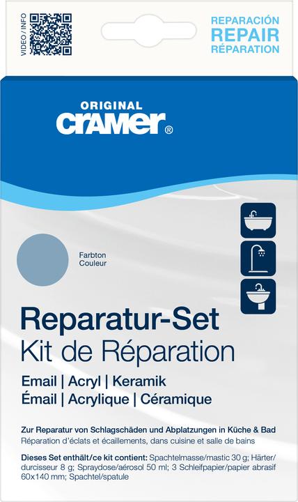 Actual product image Cramer Reparatur-Set bermudablau für Keramik, Email und Acryl (Bermuda blue)