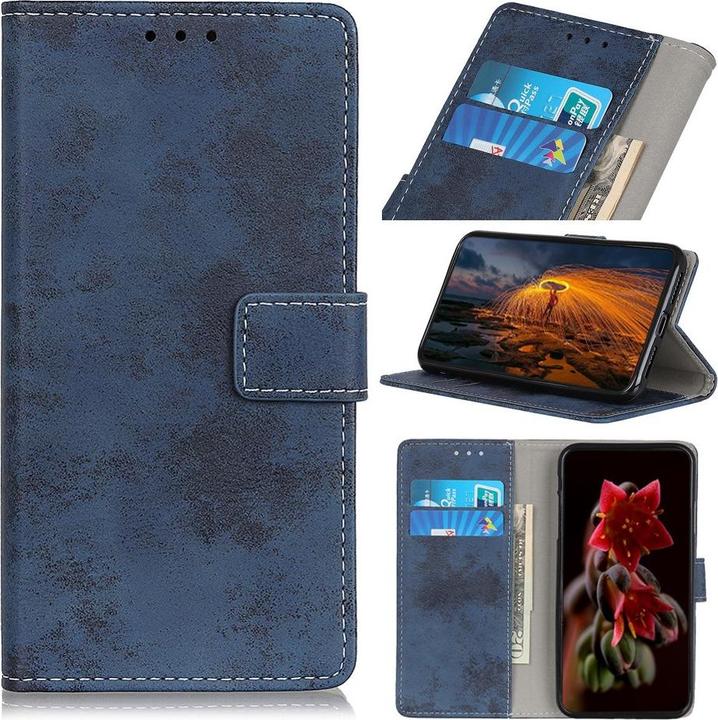 Actual product image Cover-Discount Xiaomi 11T - Vintage case suede look dark blue (Xiaomi Mi 11T Pro)