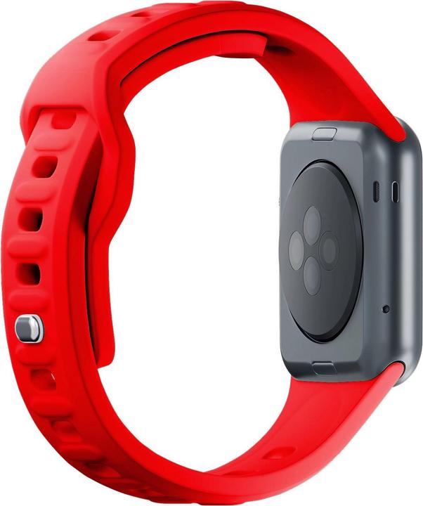 Produktbild 3MK Silicone Watch Strap czerwony/red dla Apple Watch 42/44/45/49mm (Silikon, Edelstahl, 3, 4, 9, Ultra)
