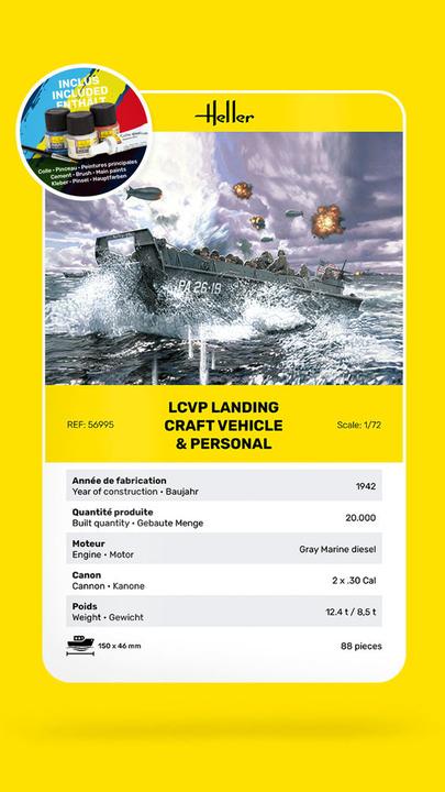 Image du produit Heller STARTER KIT LCVP Bateau de débarquement + Figures