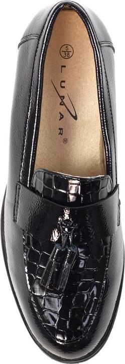 Actual product image Lunar Womens/Ladies Vivi Patent Faux Leather Loafers (39)