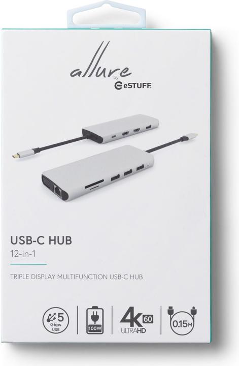 Produktbild eSTUFF USB-C 12-in-1 Mobile Dock (USB-C, 12 Ports)