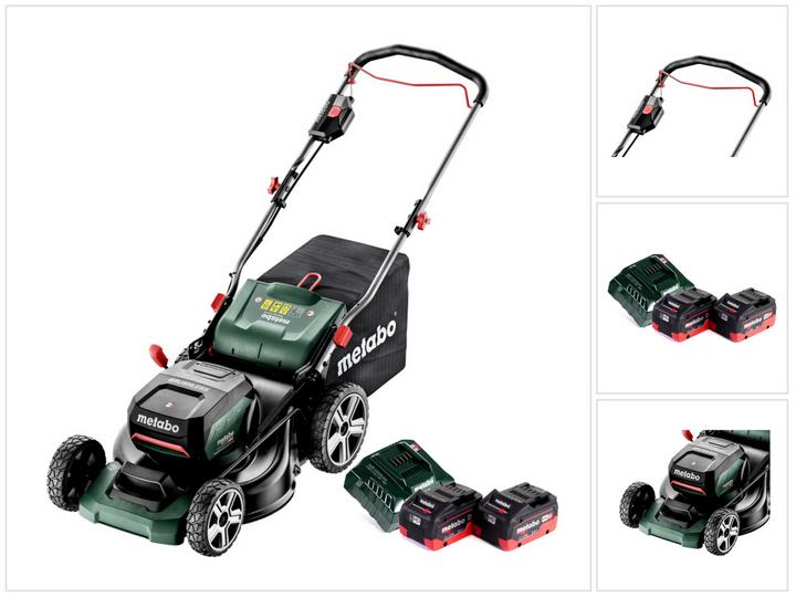 Metabo RM 36-18 LTX BL 46 Battery lawn mower 36 V ( 2x 18 V ) 46 cm Brushless + 2x Battery 8,0 Ah + Charger (Rechargeable battery operated)