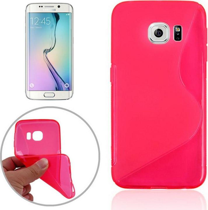 Actual product image König Design Mobile Case TPU Case for Mobile Samsung Galaxy S6 Edge SM G925 Pink (Samsung Galaxy S6 Edge)