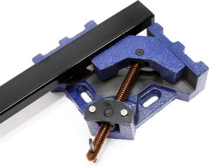 Produktbild Wiltec Winkelschraubstock 90° 60mm tief Winkelzwinge Schraubstock Gehrungszwinge (60 mm)