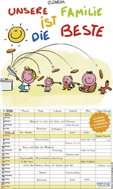 Actual product image Family Planner Our Family is the Best (German)