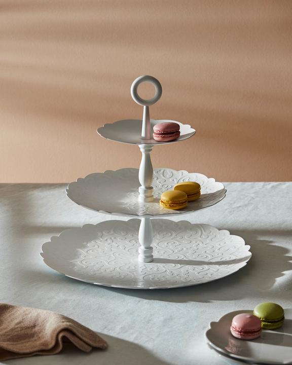Actual product image Alessi Etagere Dressed for X-mas silver coloured